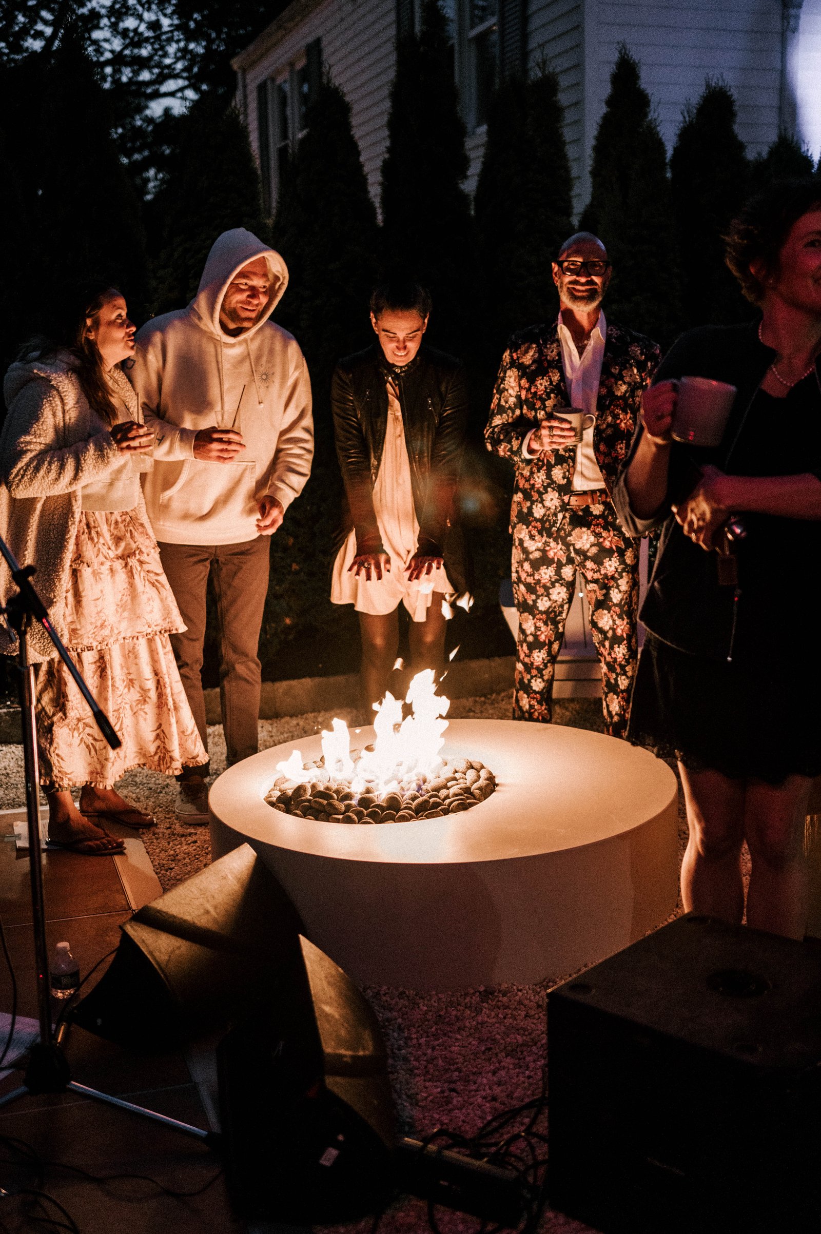 Small corporate meeting arranged in refined, residential-style surroundings